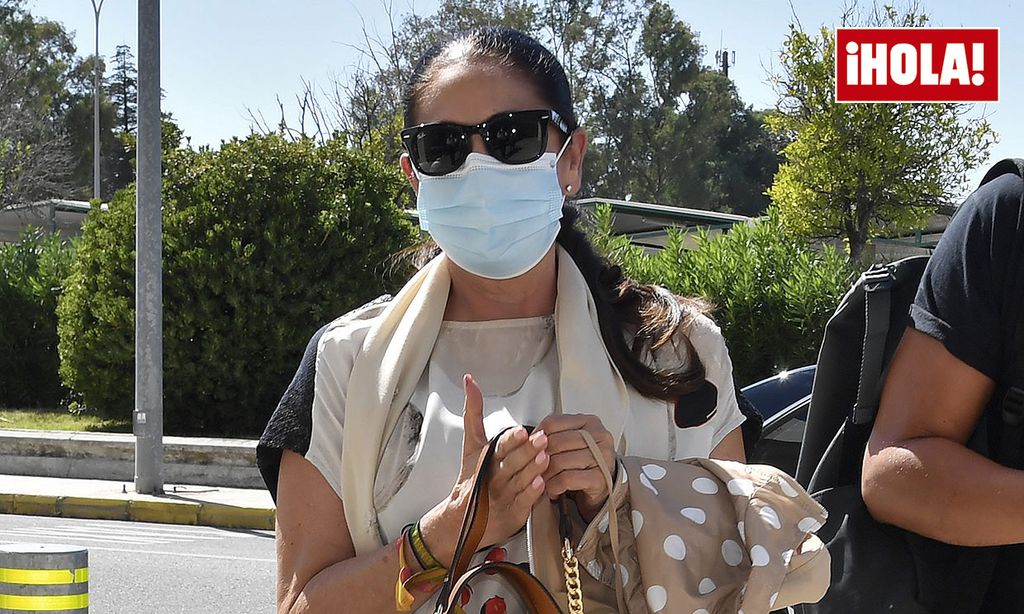 Isabel Pantoja en el aeropuerto de Jerez