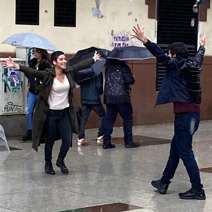 Miguel Ángel Muñoz rodando bajo la lluvia en Santander ...