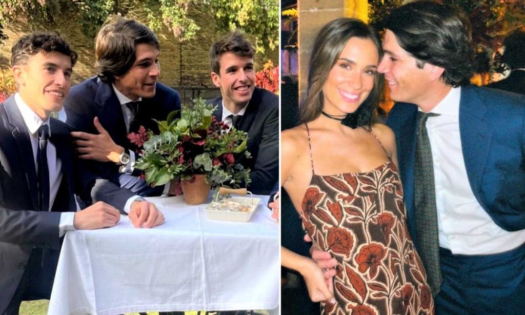 María Pombo, de boda con Marc Márquez, Fonsi Nieto y otras leyendas del motor