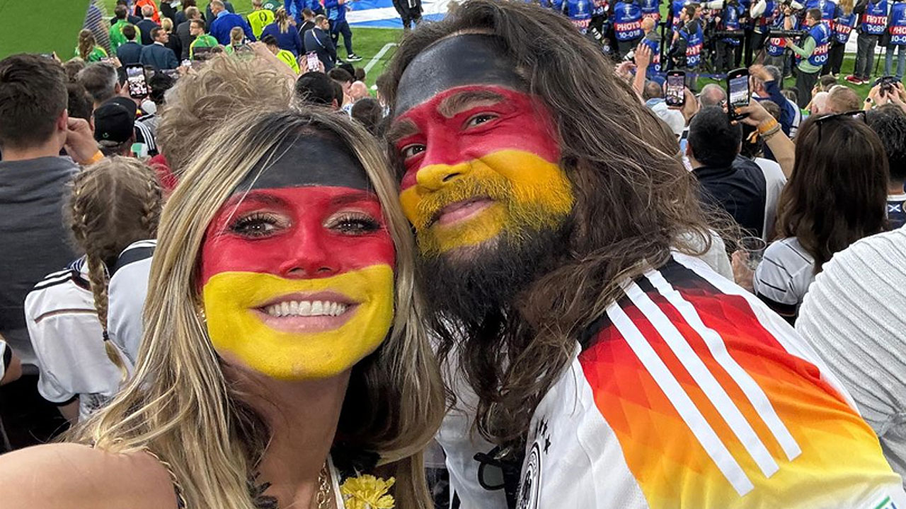 Así han vivido Heidi Klum y su marido el partido inaugural de la Eurocopa, ¡los mayores hinchas de Alemania!