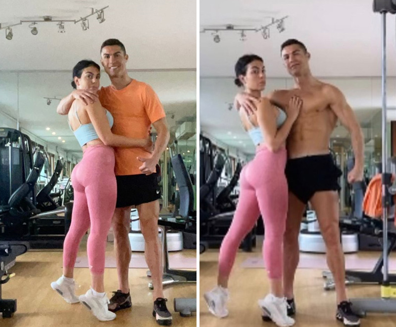 Cristiano Ronaldo Y Georgina Rodríguez La Pareja Que Entrena Unida Permanece Unida Foto 1