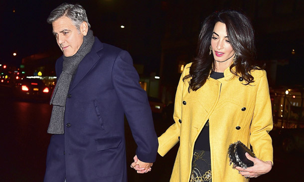 George y Amal Clooney, cena para dos entre nuevos proyectos