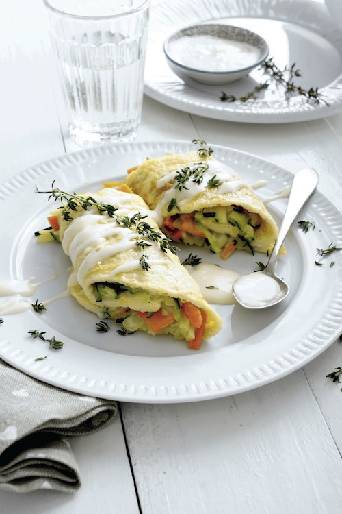 ROLLITOS DE TORTILLA RELLENOS DE VERDURA