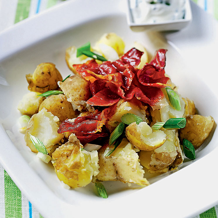 Ensalada de patatas y queso fresco con jamón - ¡Hola! cocina.
