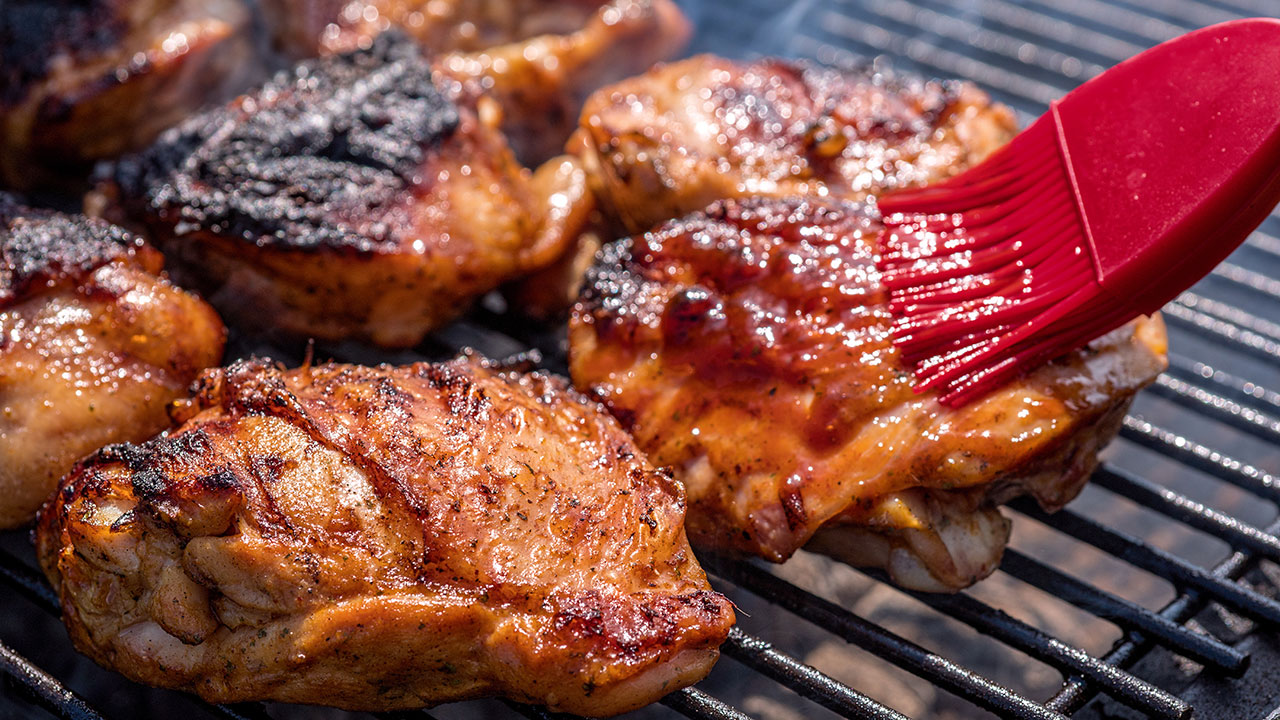 Pollo en la barbacoa