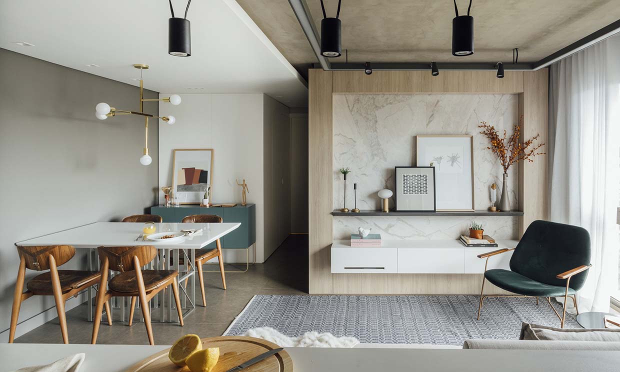 Decoración de interiores: Un apartamento pequeño con una decoración y ...