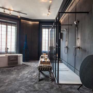 toallero escalera  Decoración de unas, Diseño de baño minimalista,  Inspiración para baños