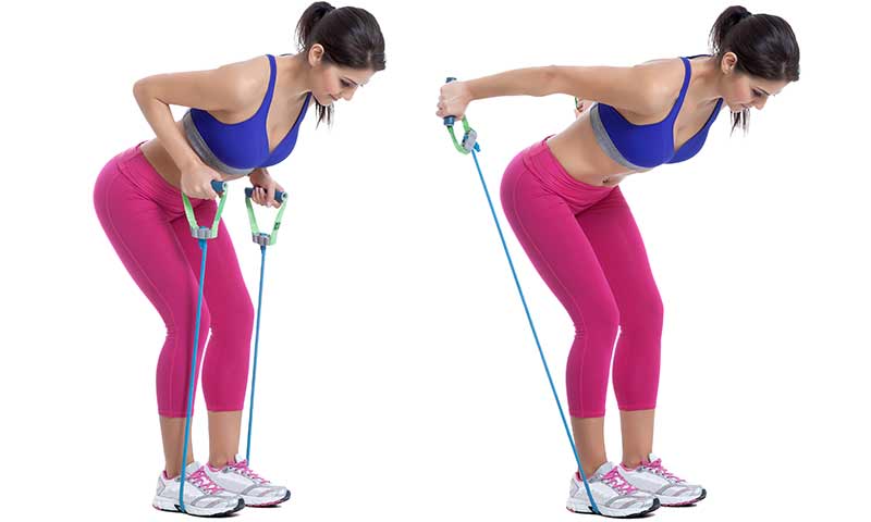 Ejercicios con banda elastica fashion triceps