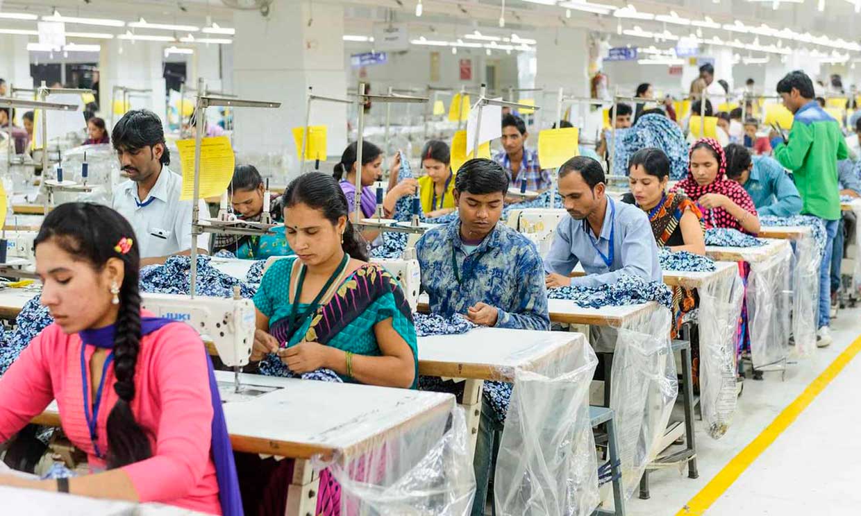 Imagen de trabajadores de Primark en India