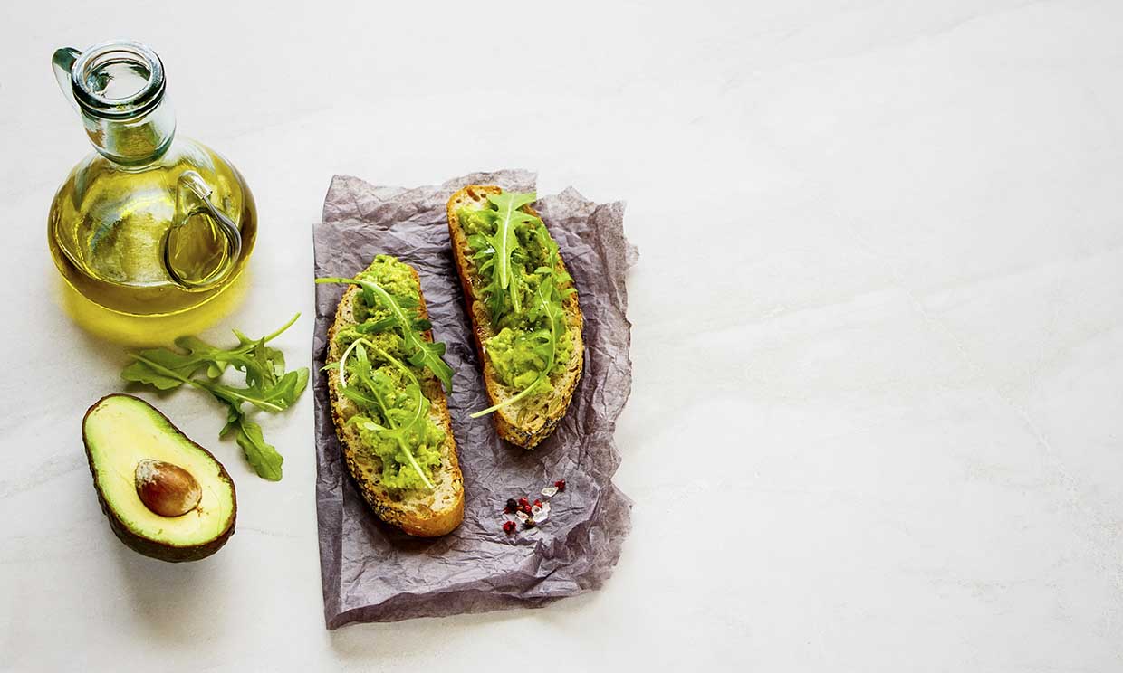 Aguacate y aceite de oliva