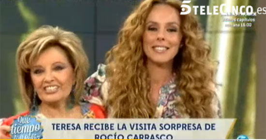 Rocío Carrasco reaparece en televisión para sorprender a María Teresa Campos