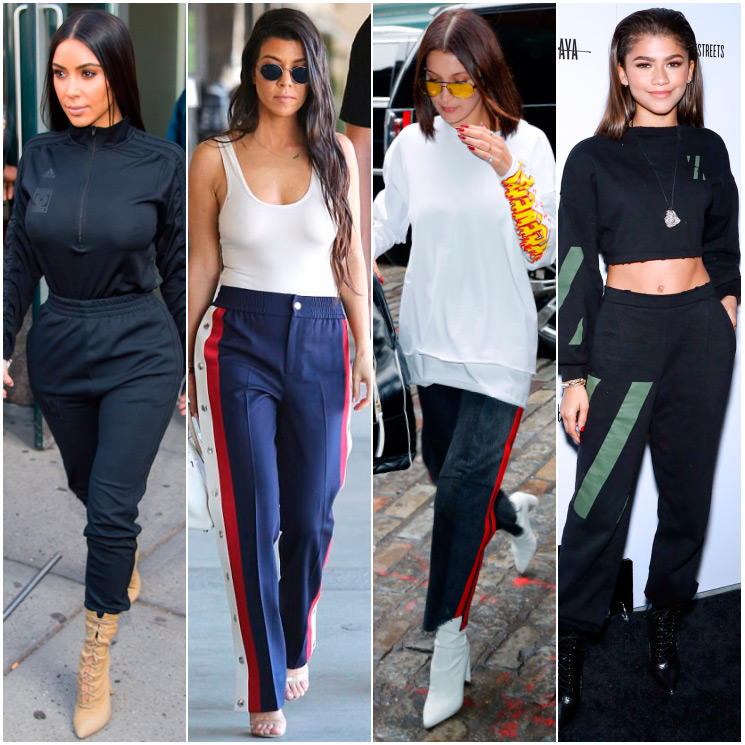Zendaya, el clan Kardashian, las Hadid y su prenda talismán: el pantalón de chándal (con tacones)