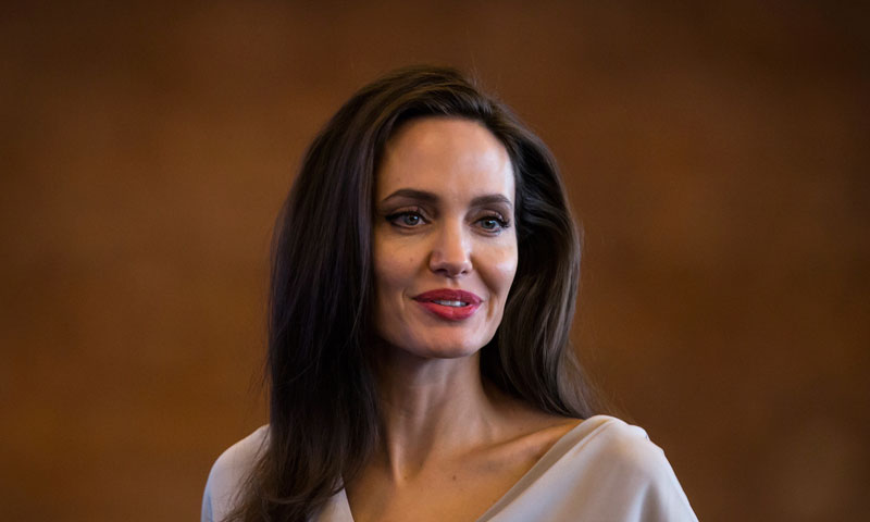 Angelina Jolie durante una rueda de prensa 