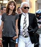 Karl Lagerfeld y Freja Beha