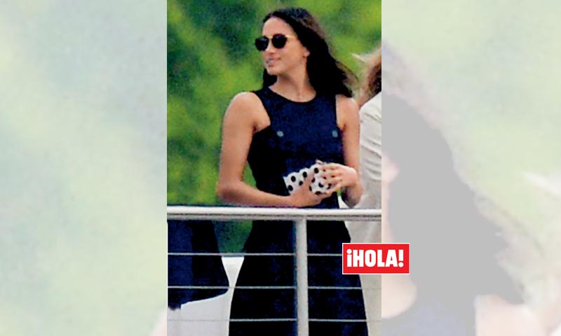 Meghan Markle en el polo con el príncipe Harry