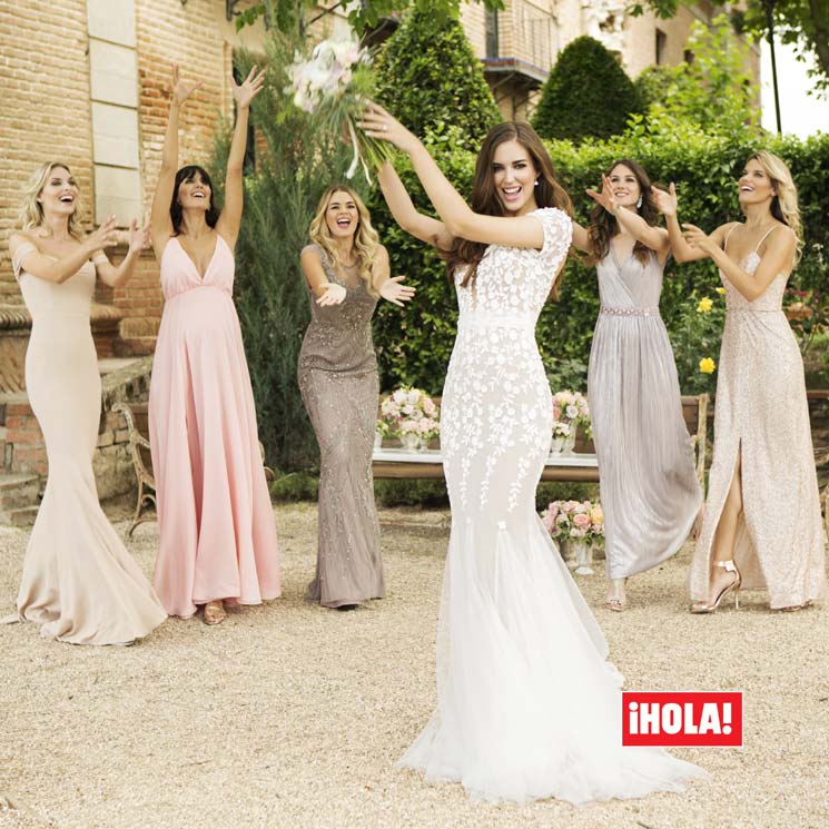 En ¡HOLA!, las damas de honor de Clara Alonso: así fueron los vestidos de las íntimas amigas de la novia