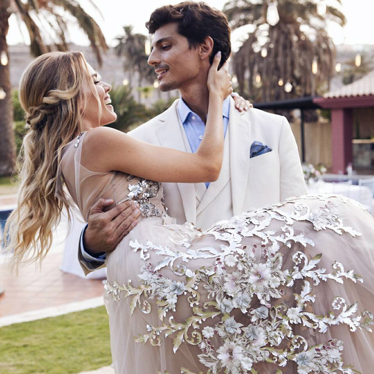 Una novia y tres vestidos: así fueron los cambios de 'look' de Mirian Pérez el día de su boda 