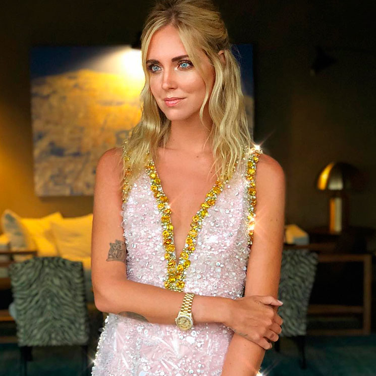 Chiara Ferragni deslumbra con un vestido joya en su primer look de novia