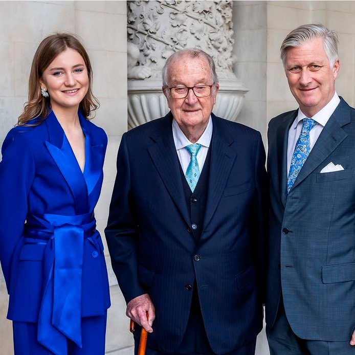 La última fotografía oficial de Elizabeth de Bélgica por el 90º cumpleaños de su abuelo Alberto II