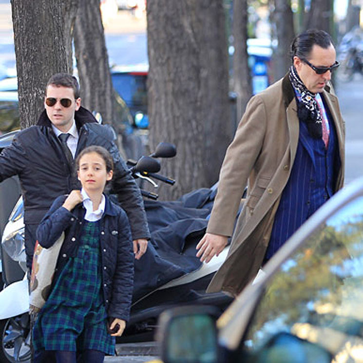 Jaime de Marichalar lleva a Victoria Federica al colegio tras el accidente de su hijo Felipe