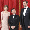 La princesa Letizia sucumbe a la moda de las trenzas durante la cena de gala celebrada en honor de Naruhito de Japón 