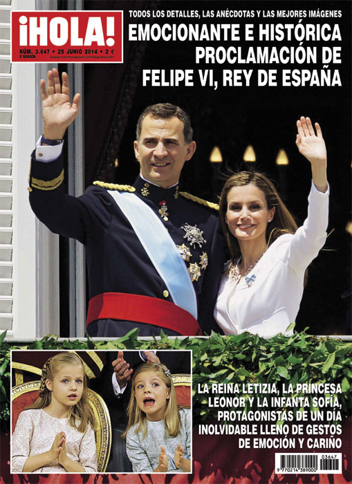 En ¡HOLA!: Emocionante E Histórica Proclamación De Felipe VI, Rey De España