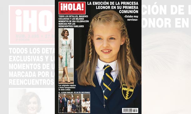 ¡HOLA! pone a la venta el número con todos los detalles y fotografías exclusivas de la primera comunión de la princesa Leonor