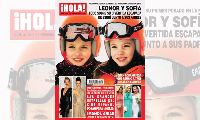 En ¡HOLA!, Leonor y Sofía protagonizan por sorpresa su primer posado en la nieve