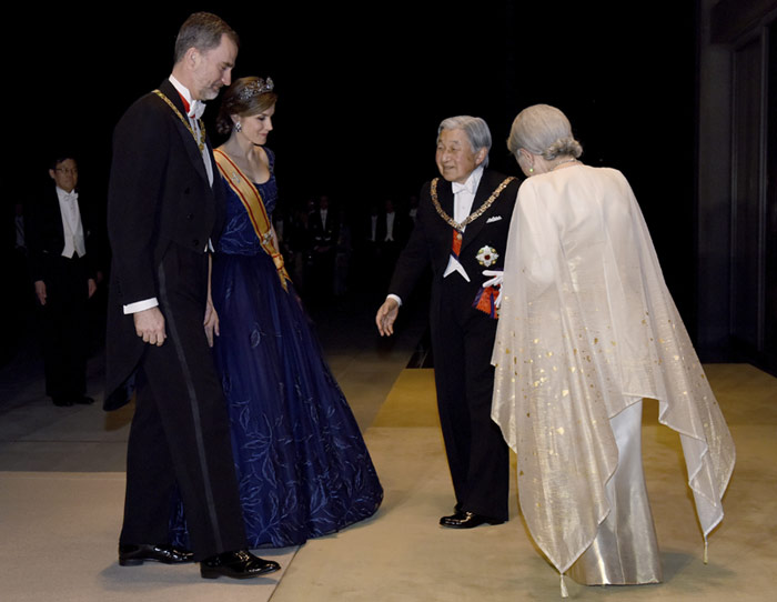 Cena de gala de los Reyes en Japón