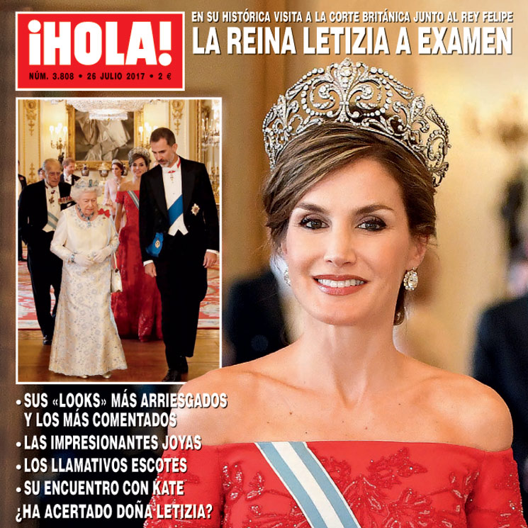 En ¡HOLA! La reina Letizia, a examen: en su histórica visita a la corte británica junto al rey Felipe