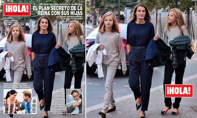 La reina Letizia y sus hijas