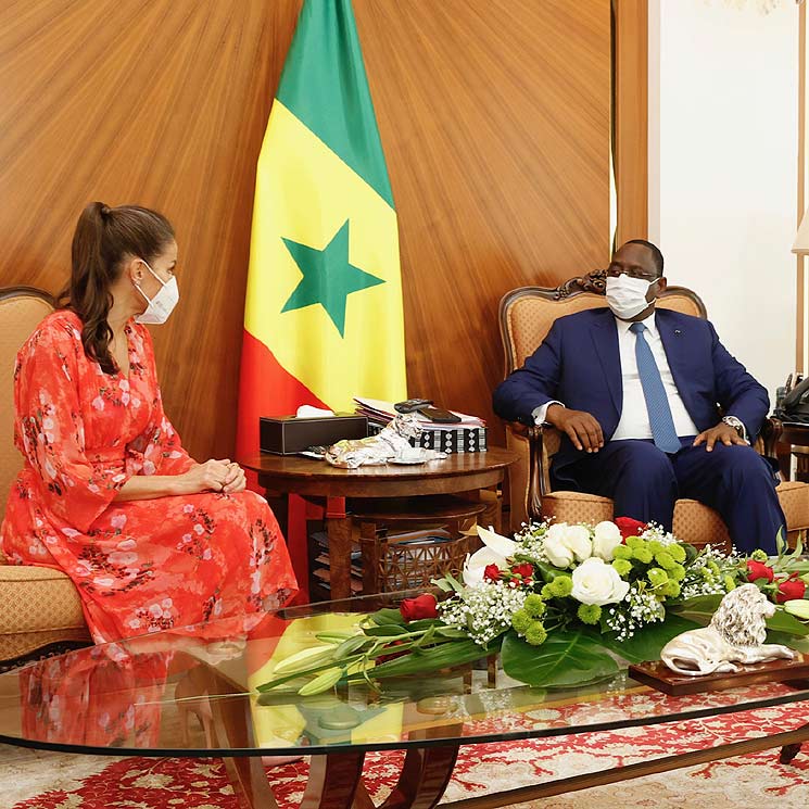 Doña Letizia almuerza con el presidente de Senegal para poner fin a su corta visita al país africano