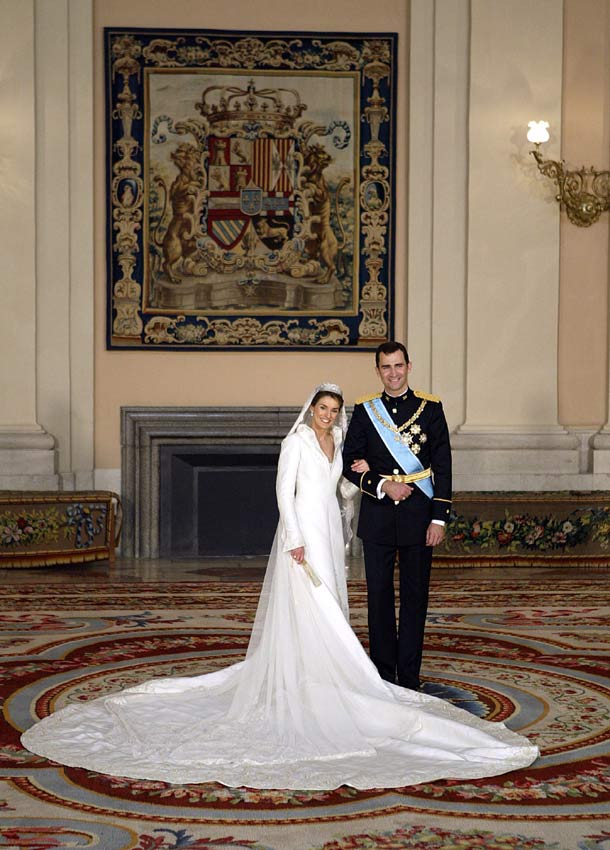 Los Reyes el día de su boda