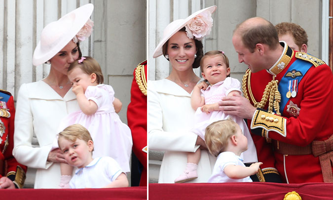 La princesa Charlotte, protagonista con su adorable reacción en su primer saludo desde el balcón de palacio