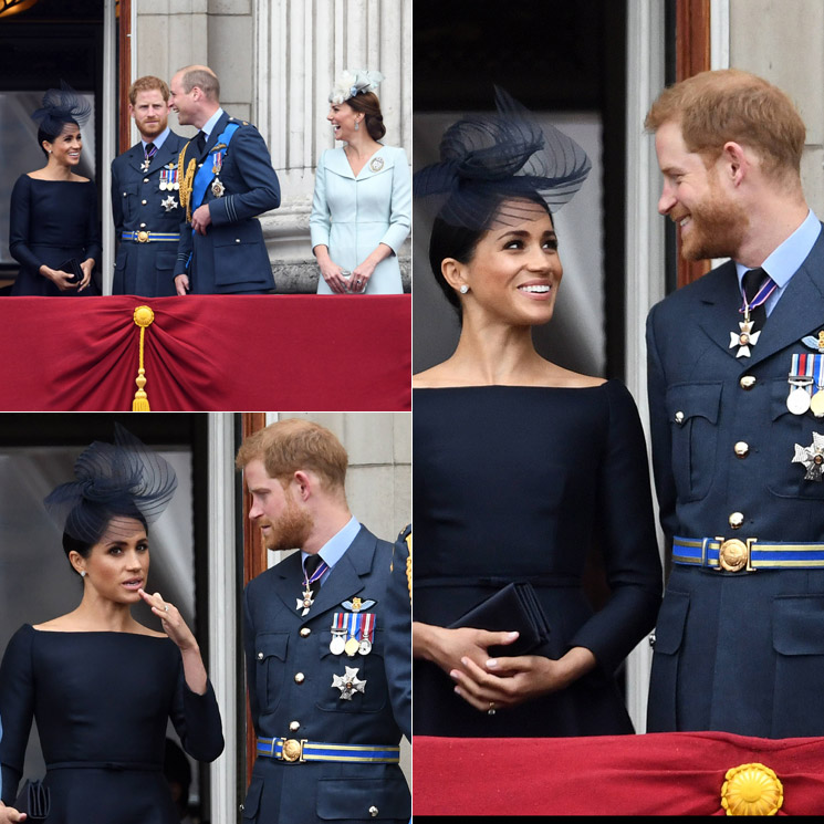 Miradas, explicaciones y bromas... ¡Todos los gestos del último paso de Meghan por el balcón de Buckingham!