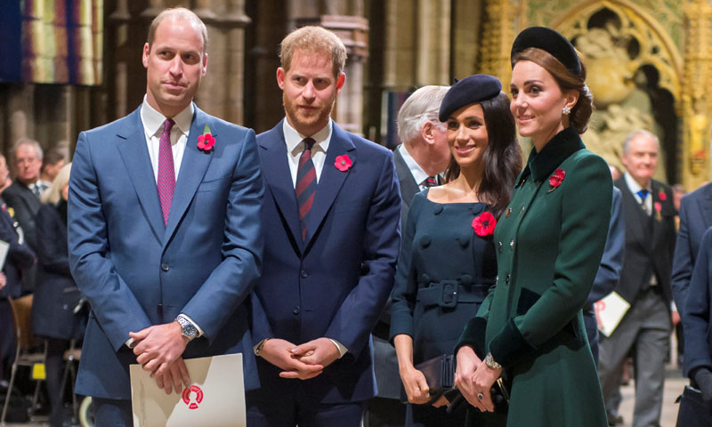 Los duques de Cambridge y de Sussex