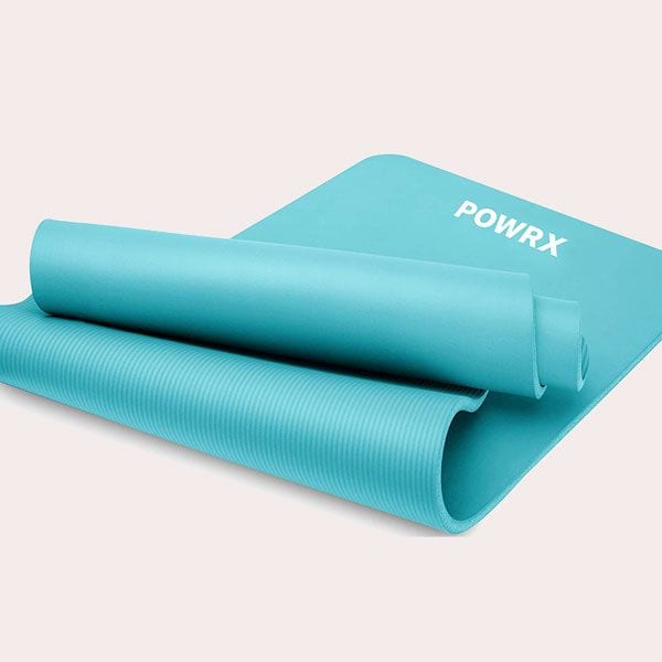 Esterilla de yoga muy gruesa de gran calidad de 0.25 pulgadas  YogaAccessories, Azul