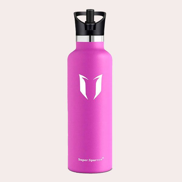 Comprar Botella de agua de 2L con pajita, botella de agua deportiva de gran  capacidad, botellas para beber portátiles sin BPA con marcador de tiempo