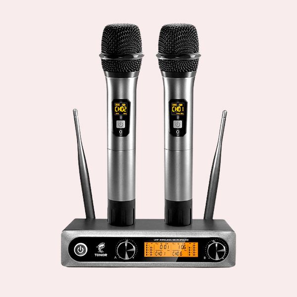 Microfonos Inalambricos Profesionales Para Cantar Karaoke Con Receptor  Iglesia