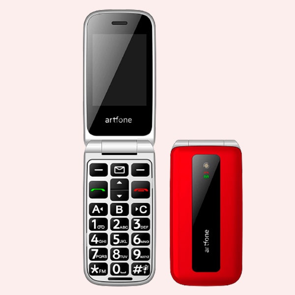 artfone Teléfono Móvil para Personas Mayores Teclas Grandes con Tapa  Pantalla de 2,4 Pulgadas Tecla de Emergencia Botón SOS Cámara Fácil de Usar  para