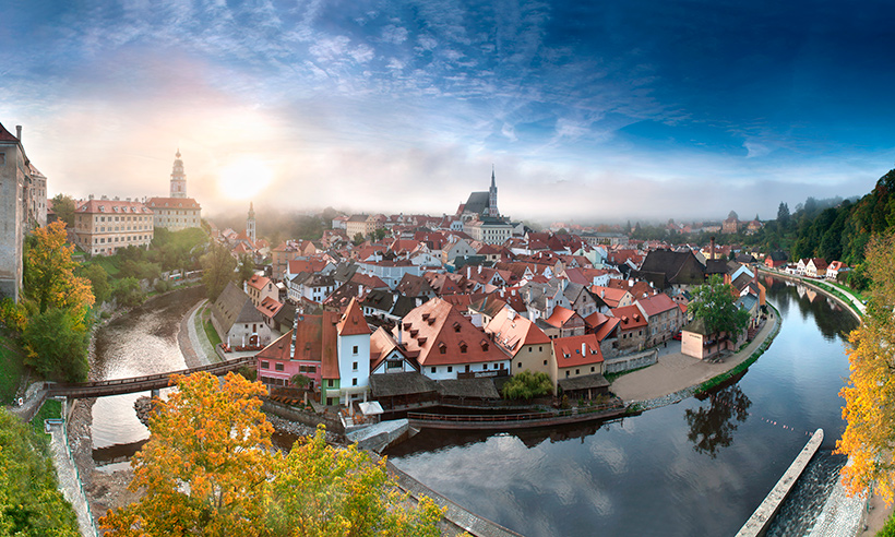 Imagen panorámica de Český Krumlov