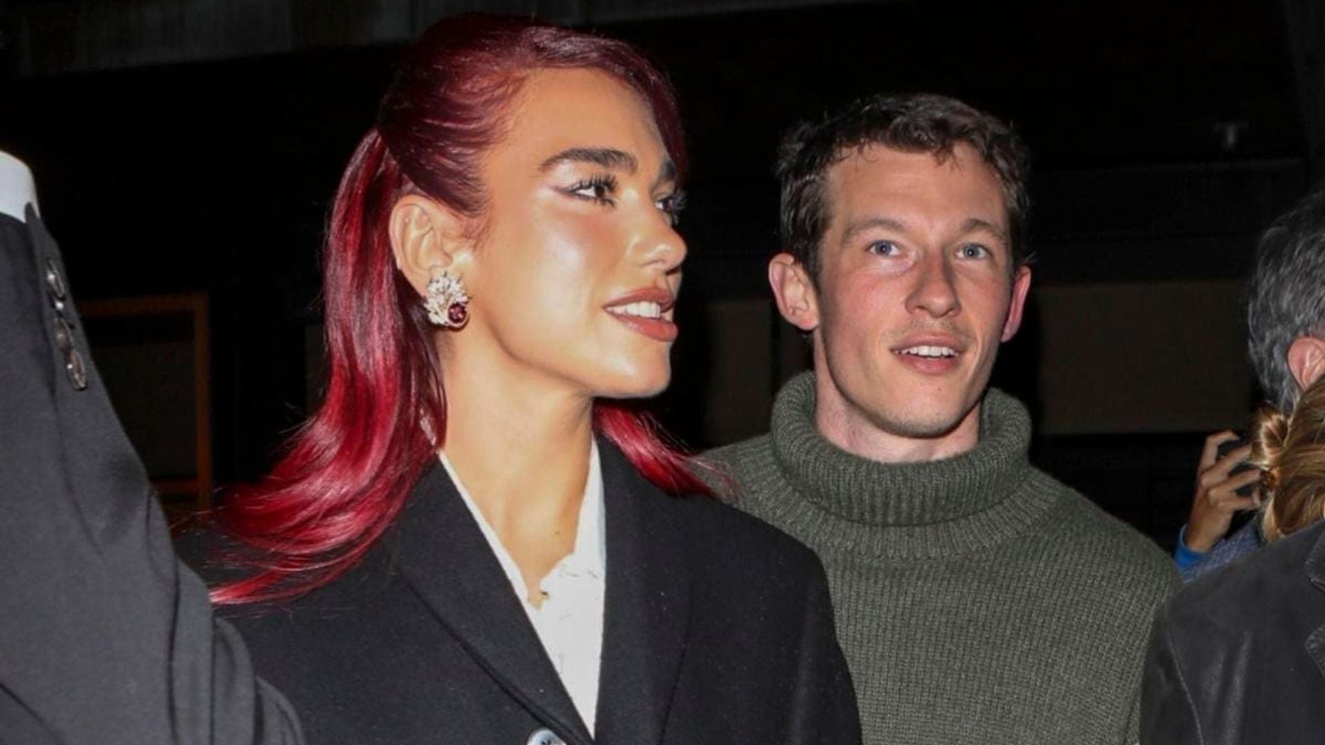 Dua Lipa shares passionate kiss with Callum Turner during romantic date