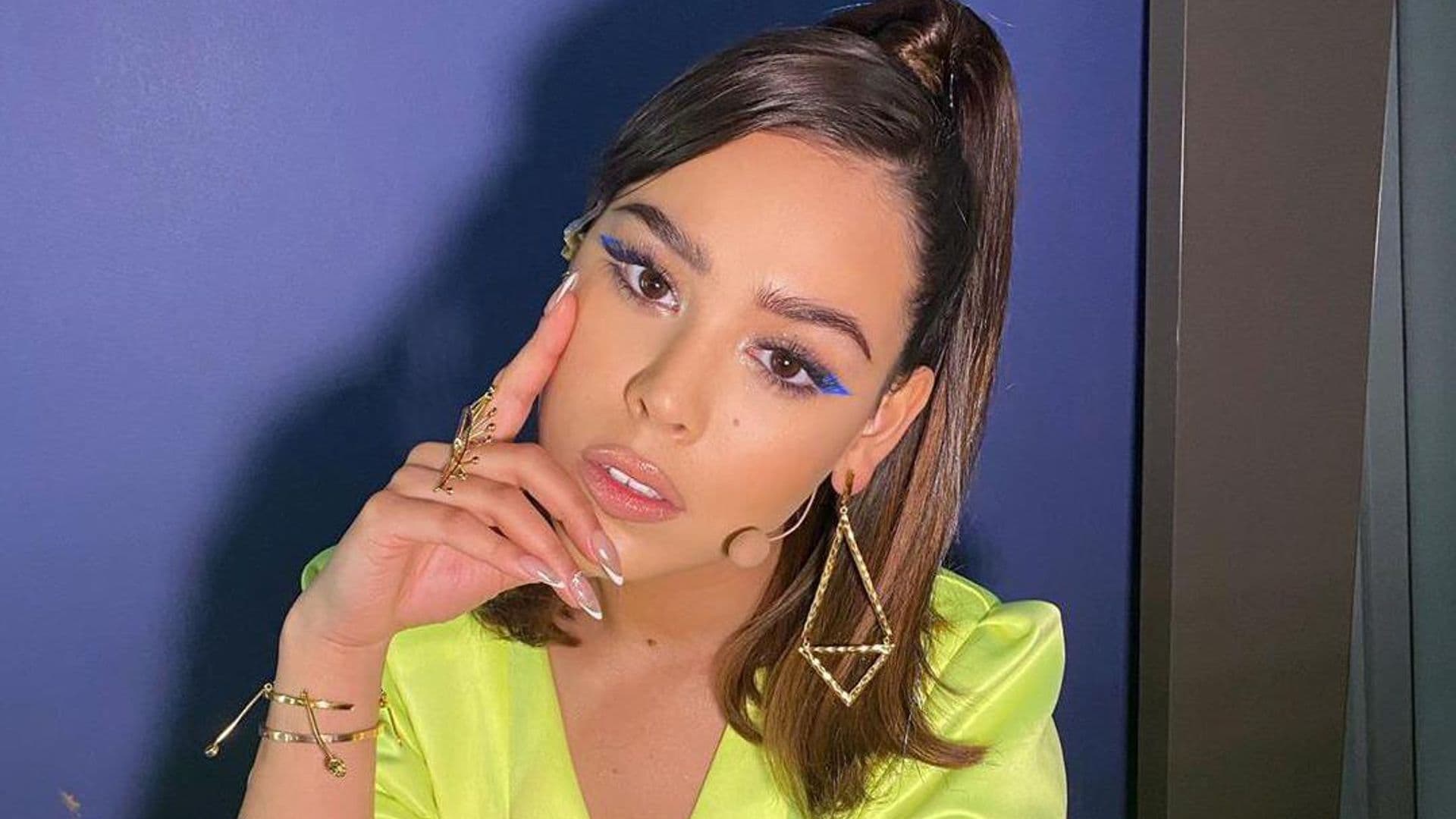 Recreate Elite star Danna Paola’s electric blue eyeliner with this beauty buy