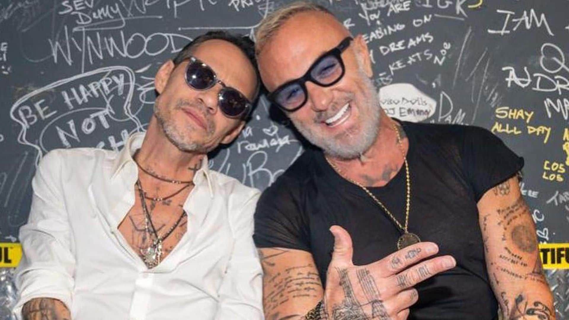 Gianluca Vacchi celebrates his bromance with Marc Anthony