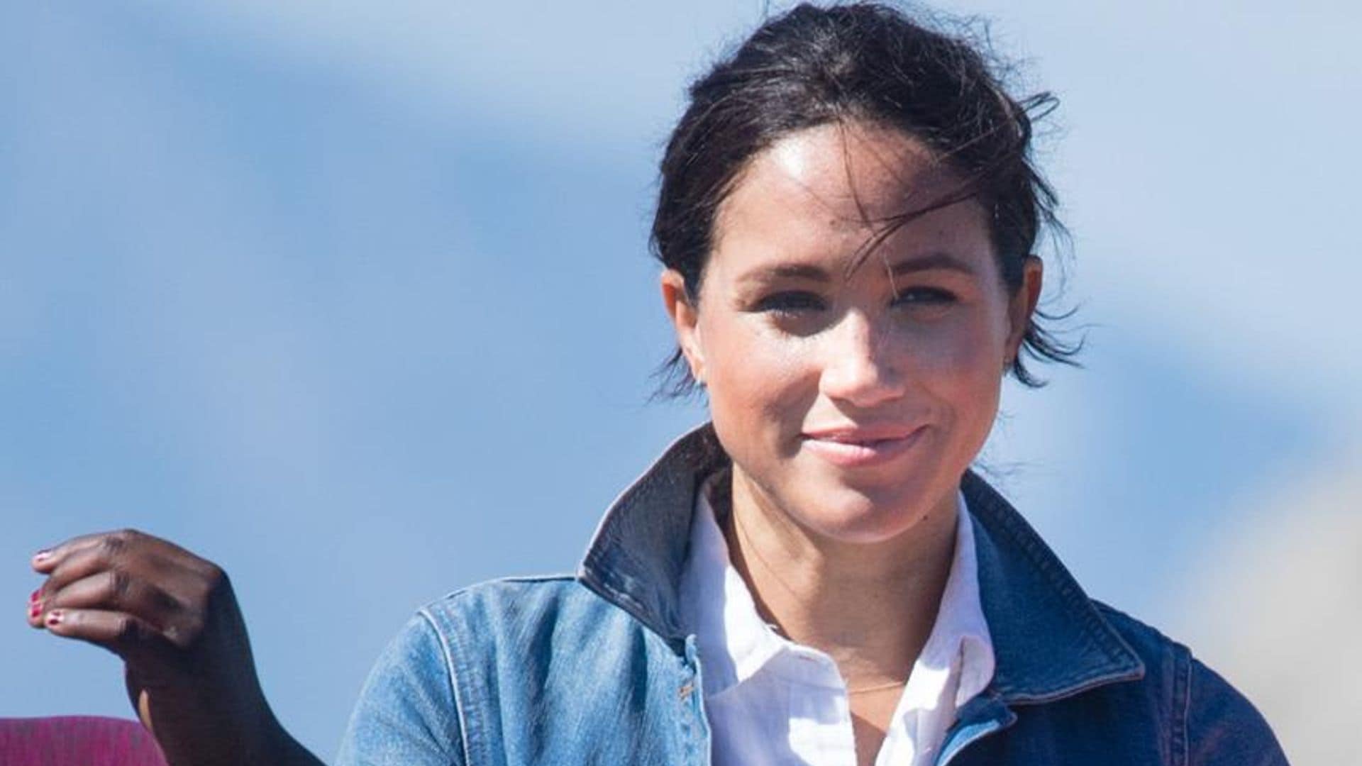 Royal first: Meghan Markle wears a denim jacket to official engagement in Cape Town