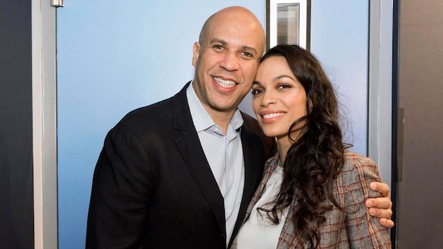 Rosario Dawson and Cory Booker