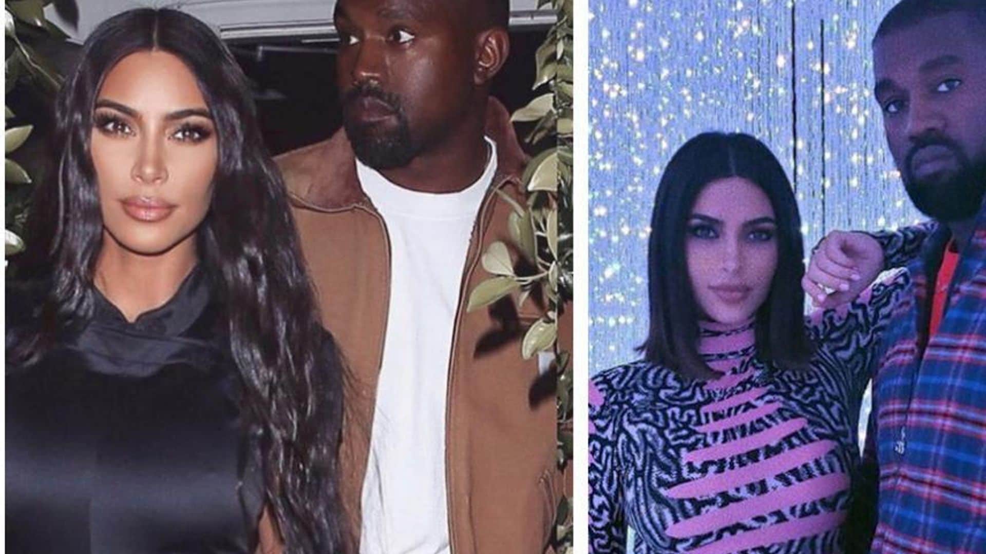 Kim Kardashian y Kanye West muy romanticos en sus fotos