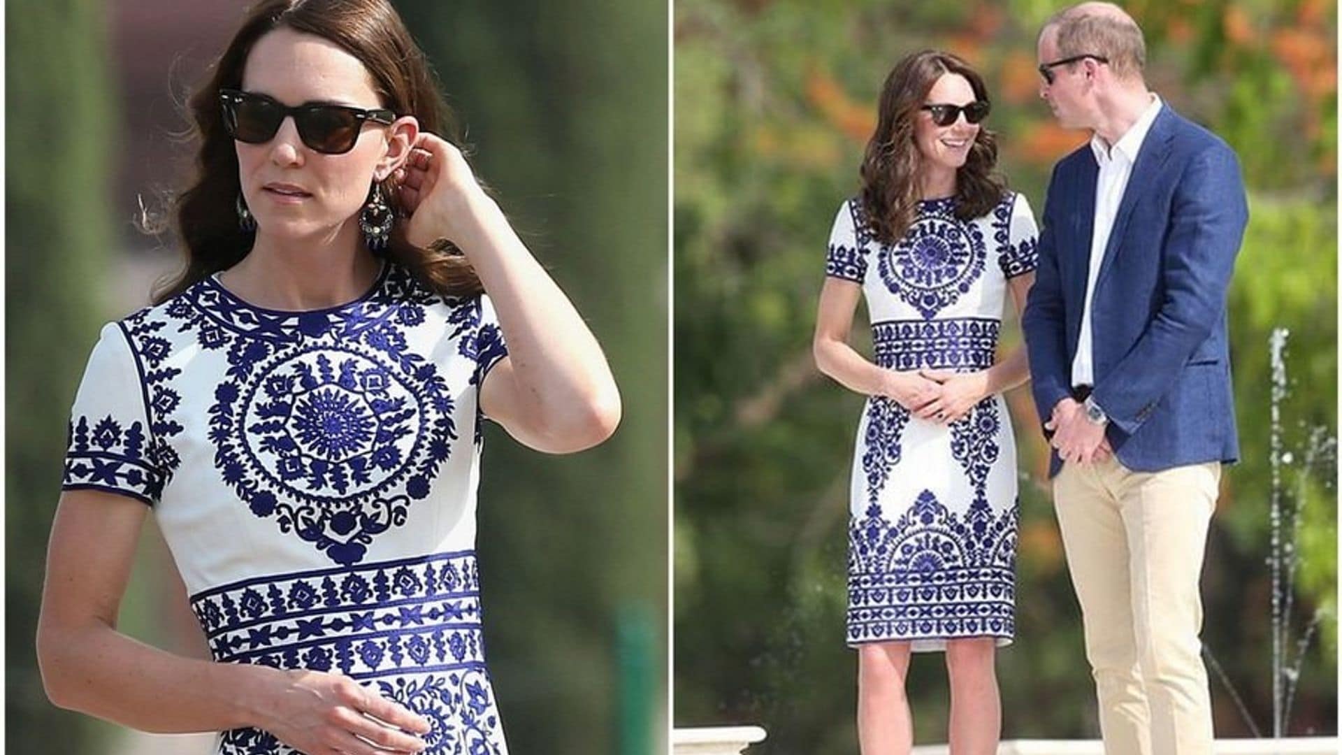 Kate Middleton wears Naeem Khan dress to visit Taj Mahal