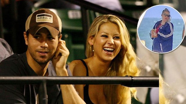 Enrique Iglesias and Anna Kournikova smiling and posing together