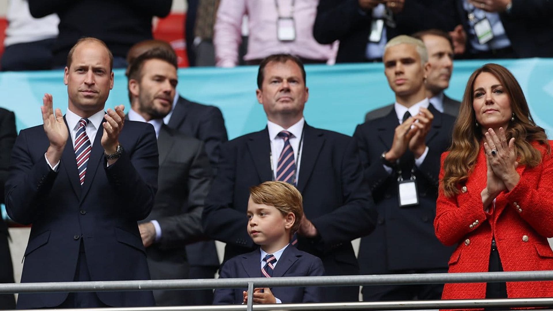 Prince George wears suit and tie to soccer game with dad Prince William and mom Kate